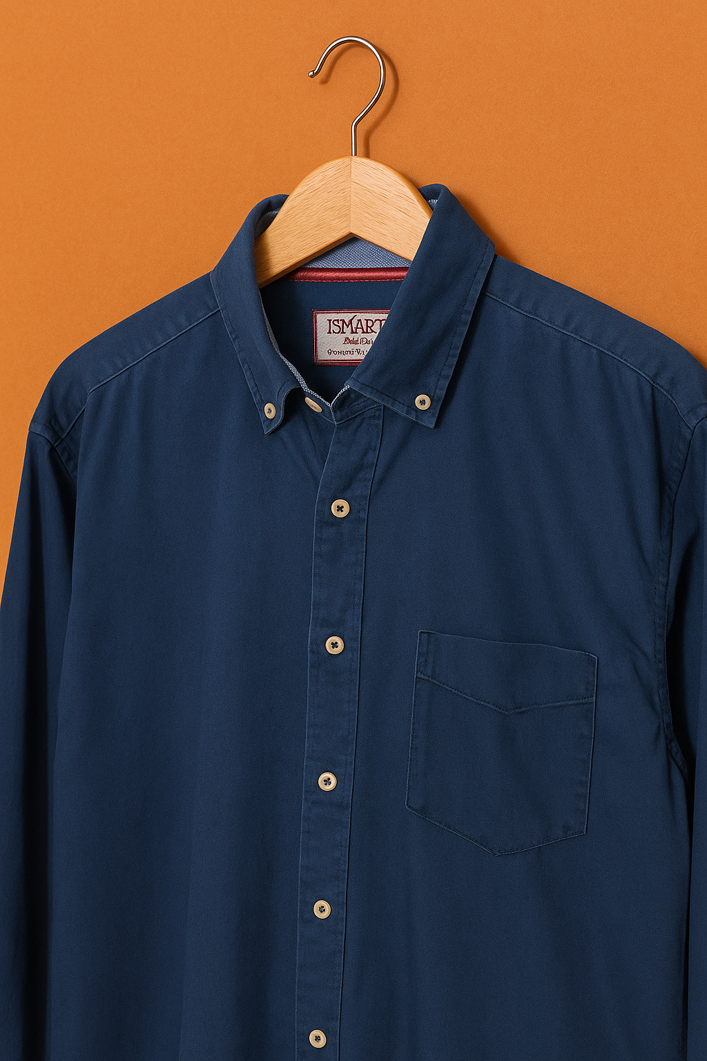 1022-Classic Navy Button Down